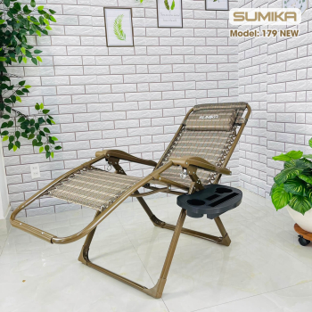 Ghế xếp thư giãn Sumika 179 NEW màu đồng, tải trọng 300kg