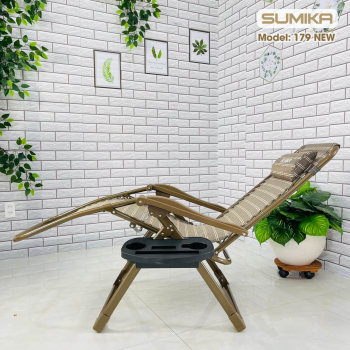 Ghế xếp thư giãn Sumika 179 NEW màu đồng, tải trọng 300kg
