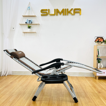 Ghế xếp thư giãn SUMIKA 139 tải trọng 300kg, lưới bọc nệm