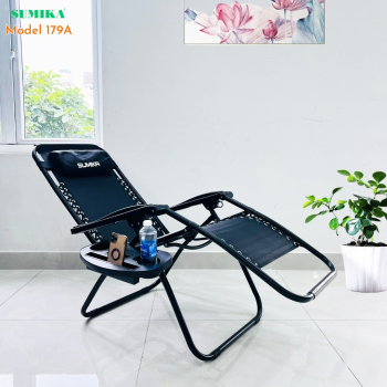 Ghế xếp thư giãn Sumika 179A, khóa kim loại, tải trọng 200kg